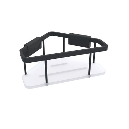 NIMCO Ki-14003-B-90 - Tablette murale de douche KIBO mat noir/blanc