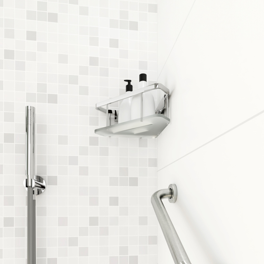 NIMCO Ki 14008-B-26 - Tablette murale de douche KIBO chrome brillant