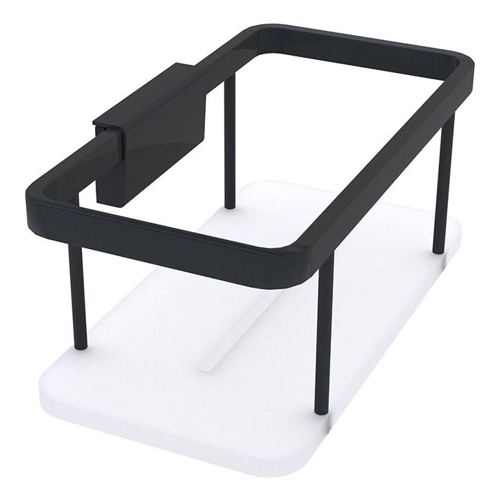NIMCO Ki-14015-B-90 - Tablette murale de douche KIBO mat noir/blanc