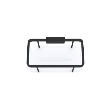 NIMCO Ki-14015-B-90 - Tablette murale de douche KIBO mat noir/blanc