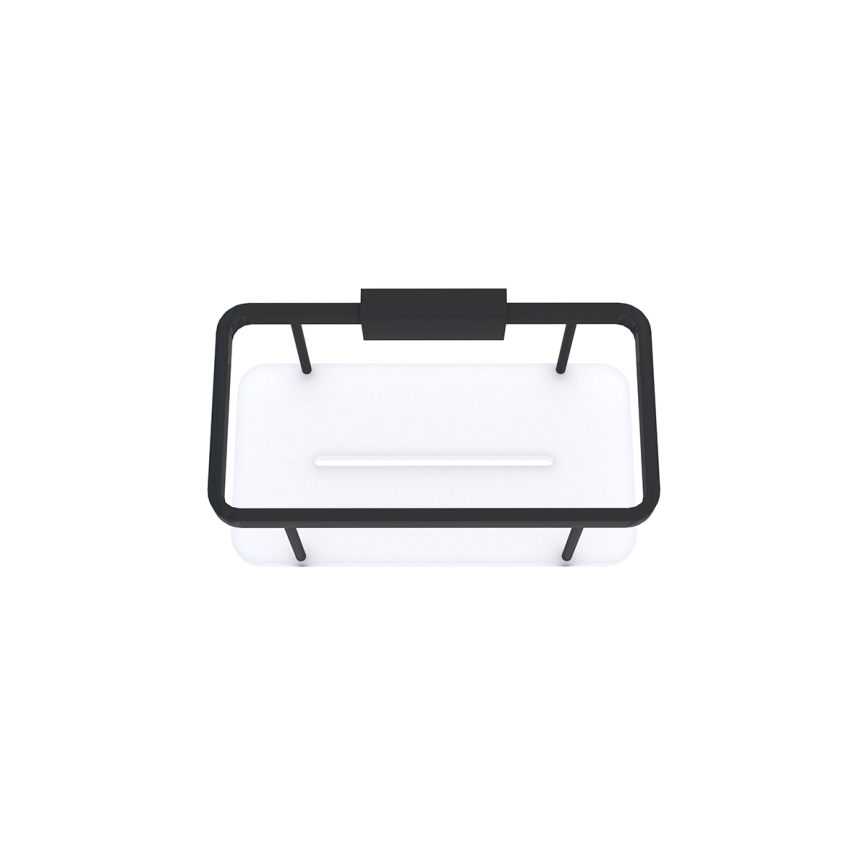 NIMCO Ki-14015-B-90 - Tablette murale de douche KIBO mat noir/blanc