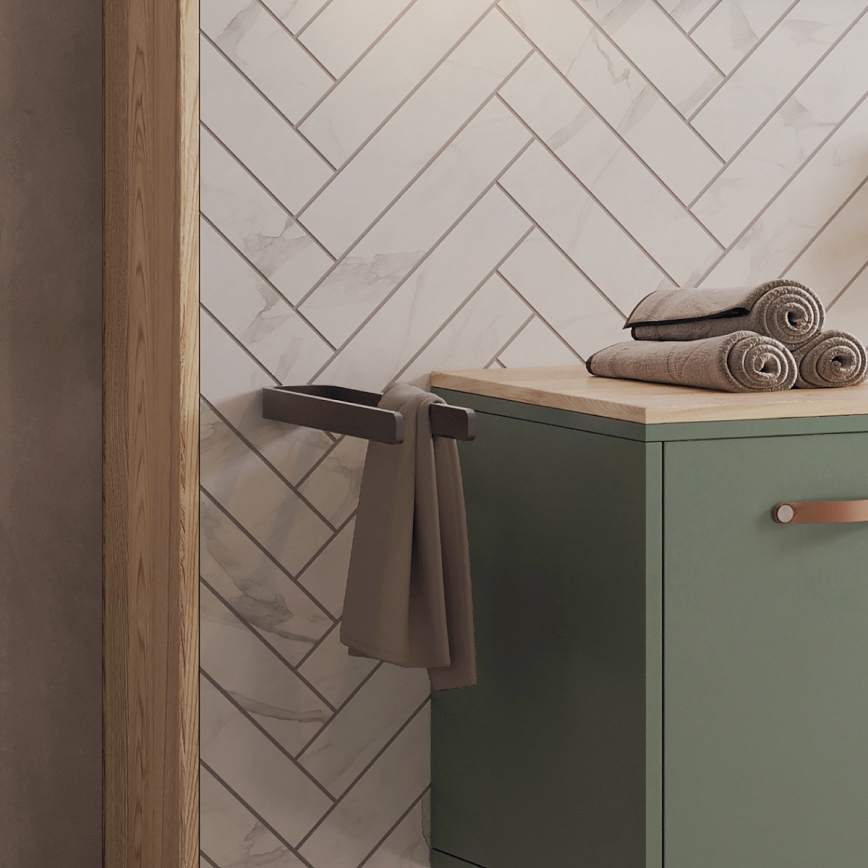 NIMCO MAC 29098-90 - Handdoekhouder voor aan de muur MAYA 37 cm mat zwart