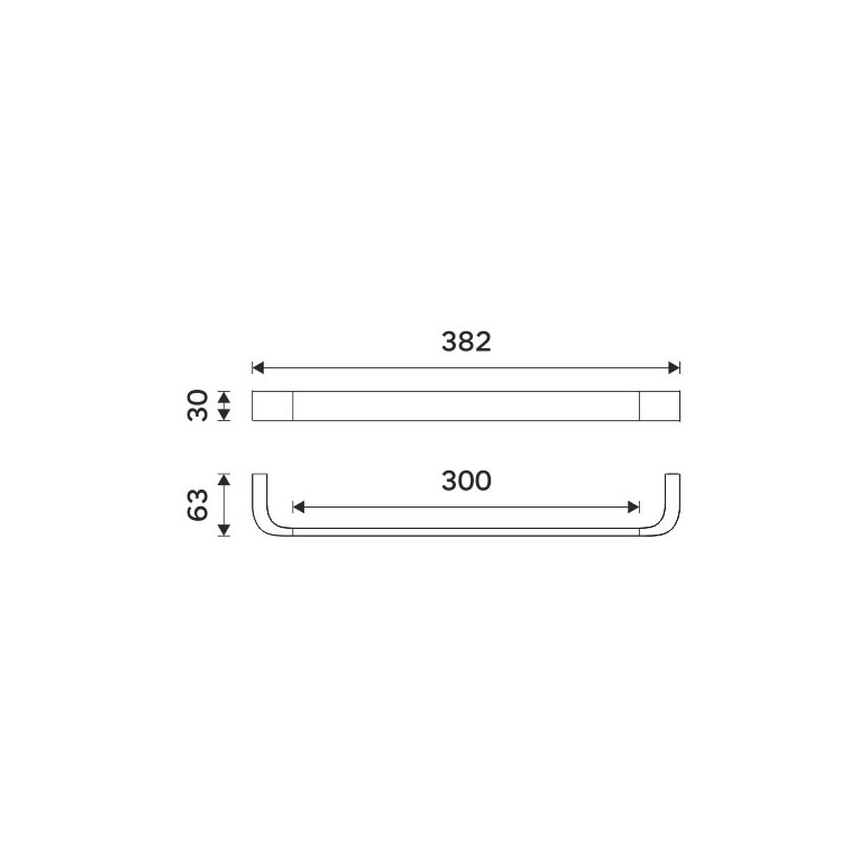 NIMCO NK 30035-26 - Handdoekhouder voor aan de muur NIKAU 39 cm glanzend chroom