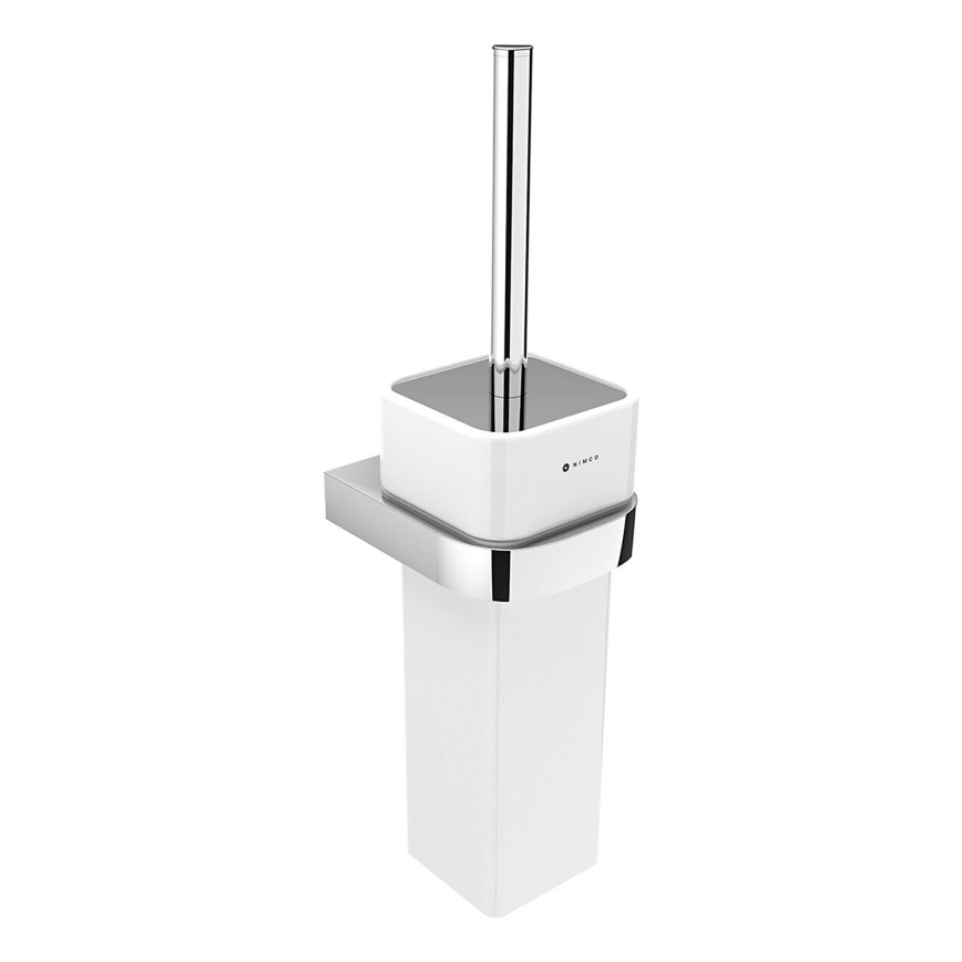 NIMCO NK 30094K-26 - Wandgemonteerde toiletborstel NIKAU wit/glanzend chroom