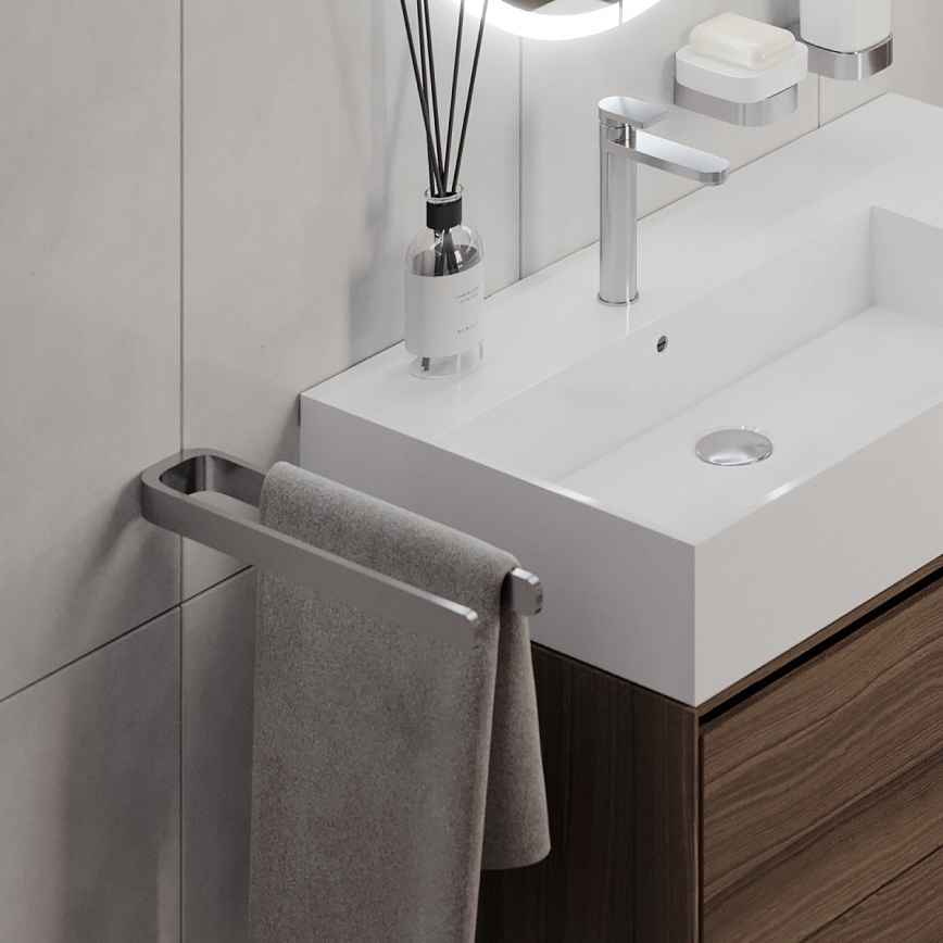 NIMCO NK 30098-26 - Porte-serviettes mural NIKAU 39 cm chrome brillant