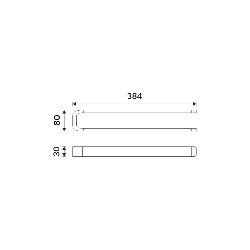 NIMCO NK 30098-26 - Porte-serviettes mural NIKAU 39 cm chrome brillant
