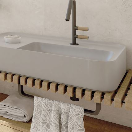 NIMCO NKC 30046-90 - Porte-serviettes mural NIKAU 49 cm mat noir