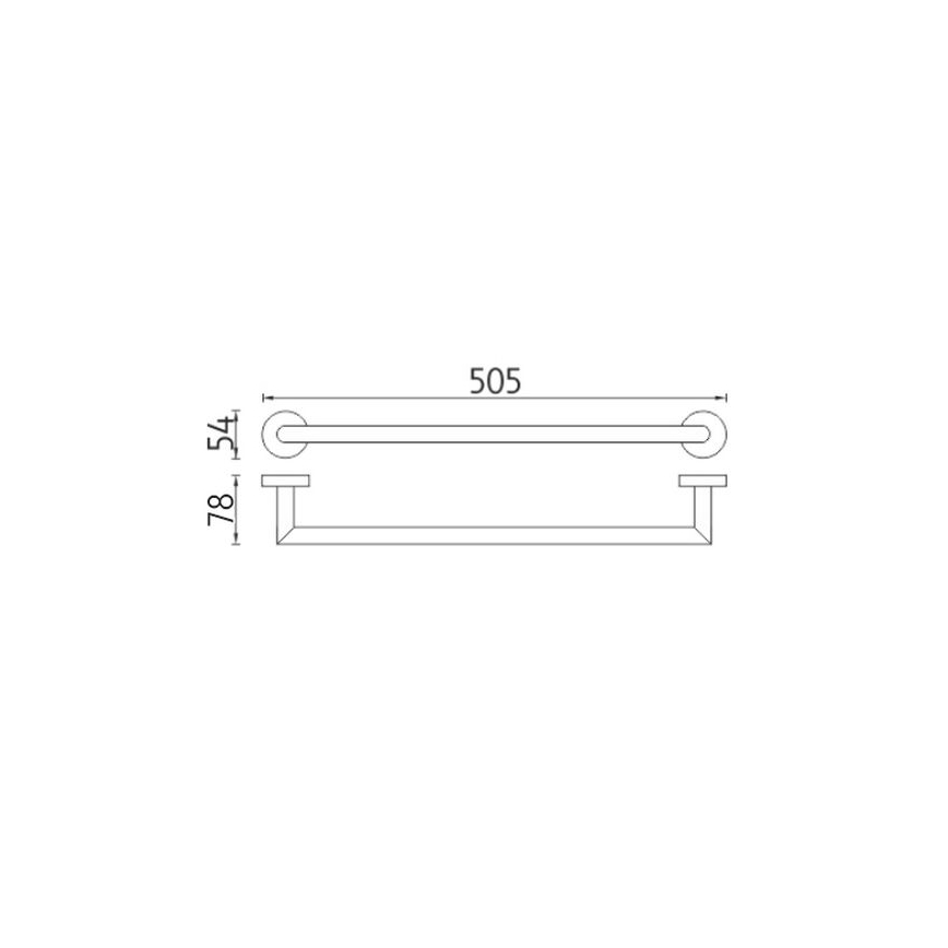 NIMCO UN 13046A-26 - Porte-serviettes mural UNIX 51 cm chrome brillant