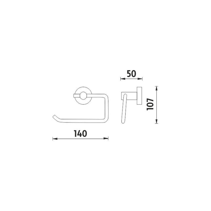 NIMCO UN 13055-26 - Porte-papier toilette UNIX chrome brillant