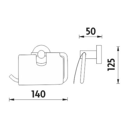 NIMCO UN 13055B-26 - Toiletpapierhouder UNIX glanzend chroom