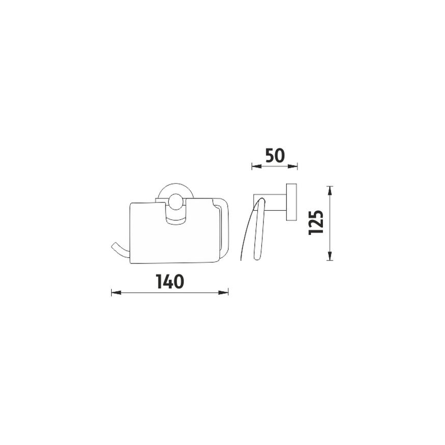 NIMCO UN 13055B-26 - Toiletpapierhouder UNIX glanzend chroom