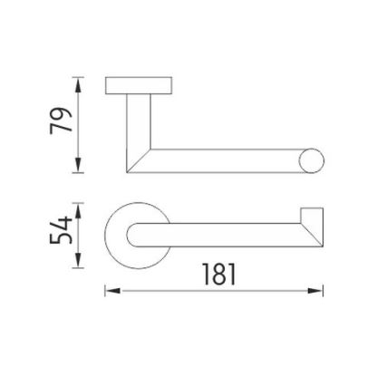 NIMCO UN 13055M-26 - Porte-papier toilette UNIX chrome brillant