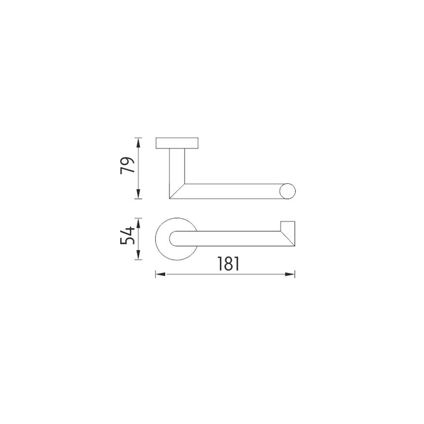 NIMCO UN 13055M-26 - Porte-papier toilette UNIX chrome brillant