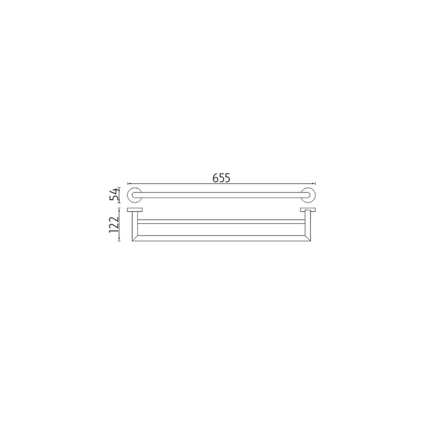NIMCO UN 13061DA-26 - Porte-serviettes mural UNIX 66 cm chrome brillant