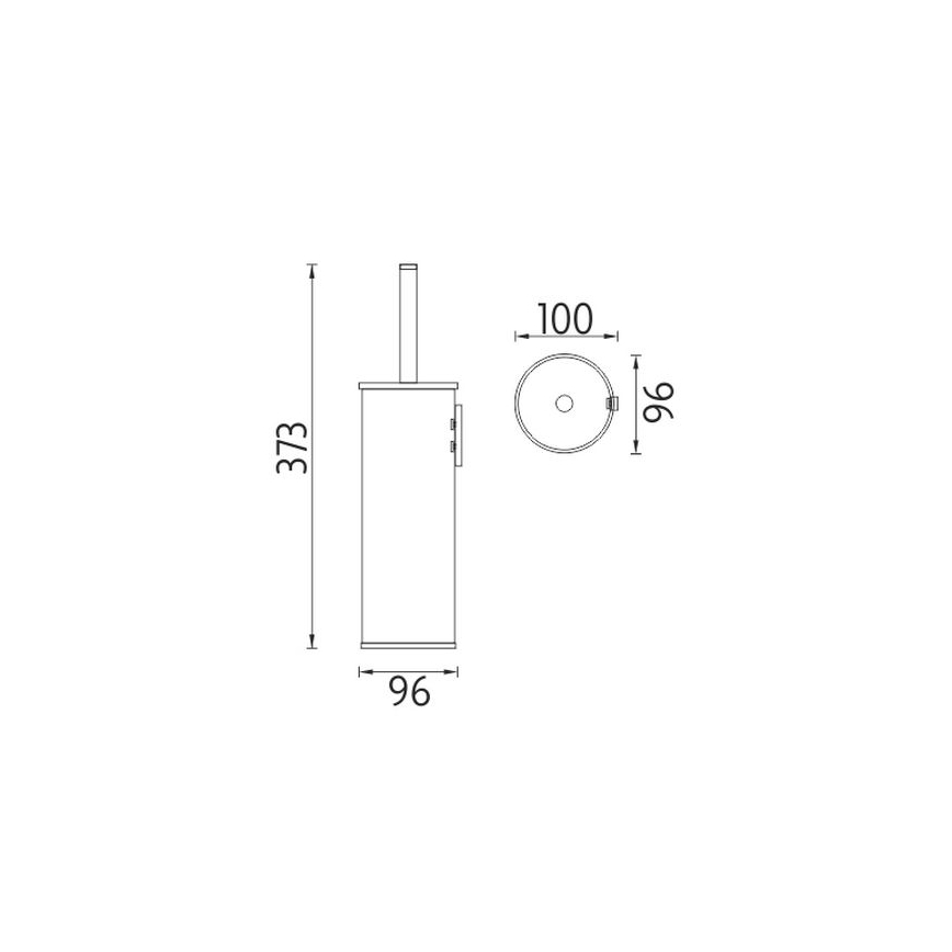 NIMCO UN 13094E-26 - Toiletborstel UNIX glanzend chroom