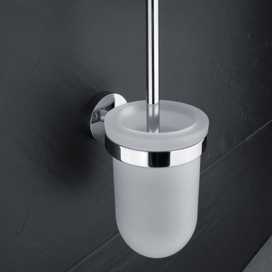 NIMCO UN 13094WN-26 - Wandgemonteerde toiletborstel UNIX mat glas/glanzend chroom