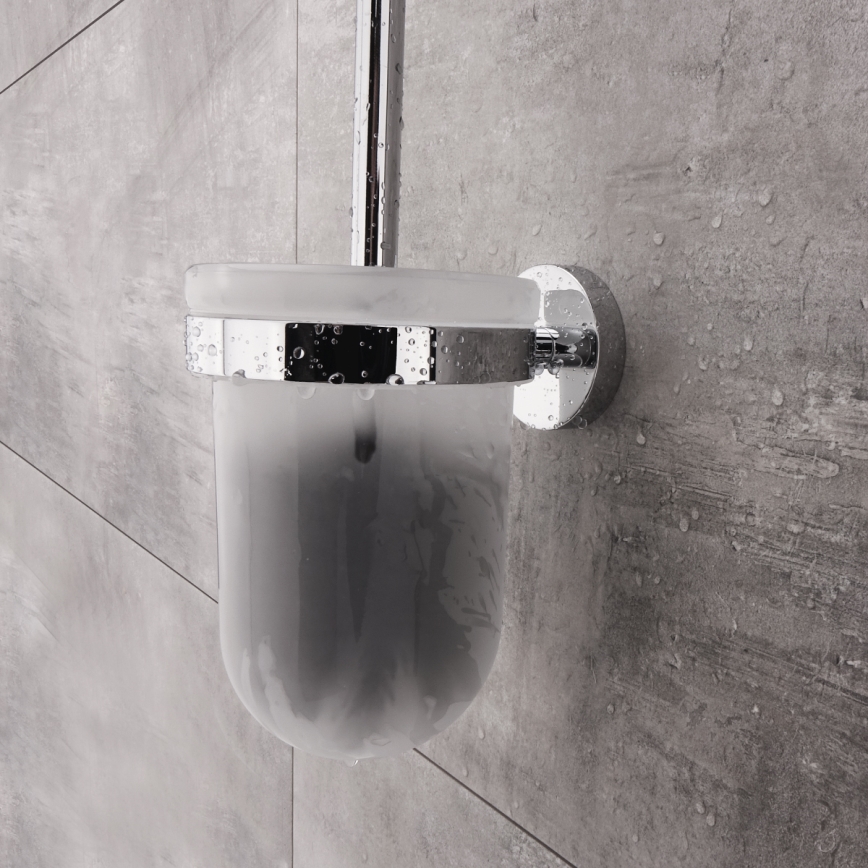 NIMCO UN 13094WN-26 - Wandgemonteerde toiletborstel UNIX mat glas/glanzend chroom