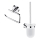 NIMCO UN lot-94WN-26 - Brosse de toilette à fixation murale et porte-papier hygiénique UNIX chrome brillant