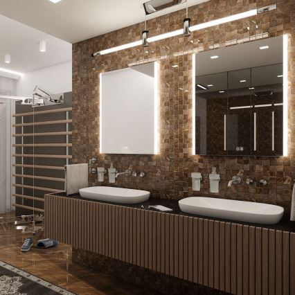 NIMCO ZP 11001VX - Miroir de salle de bains rétroéclairé à LED dimmable / 21W / 230V 3000-6500K 70x50 cm IP44