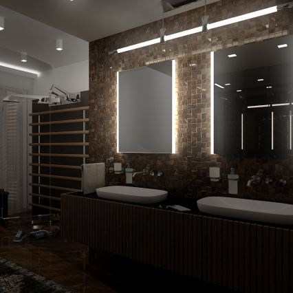 NIMCO ZP 11002 - Miroir de salle de bain rétro-éclairé LED/24W/230V 6500K 80x60 cm IP44