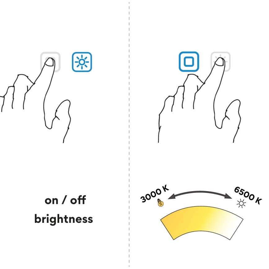 NIMCO ZP 11002VX - Miroir rétroéclairé LED à intensité variable pour salle de bains LED/24W/230V 3000-6500K 80x60 cm IP44
