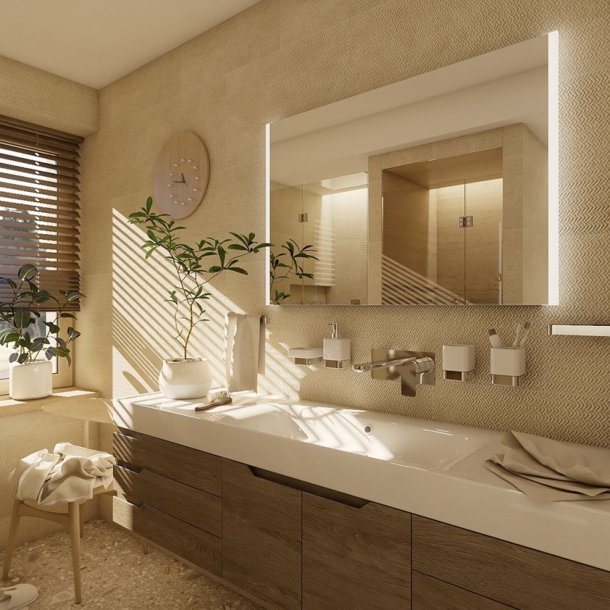 NIMCO ZP 11003 - Miroir de salle de bain rétro-éclairé LED/21W/230V 6500K 70x80 cm IP44