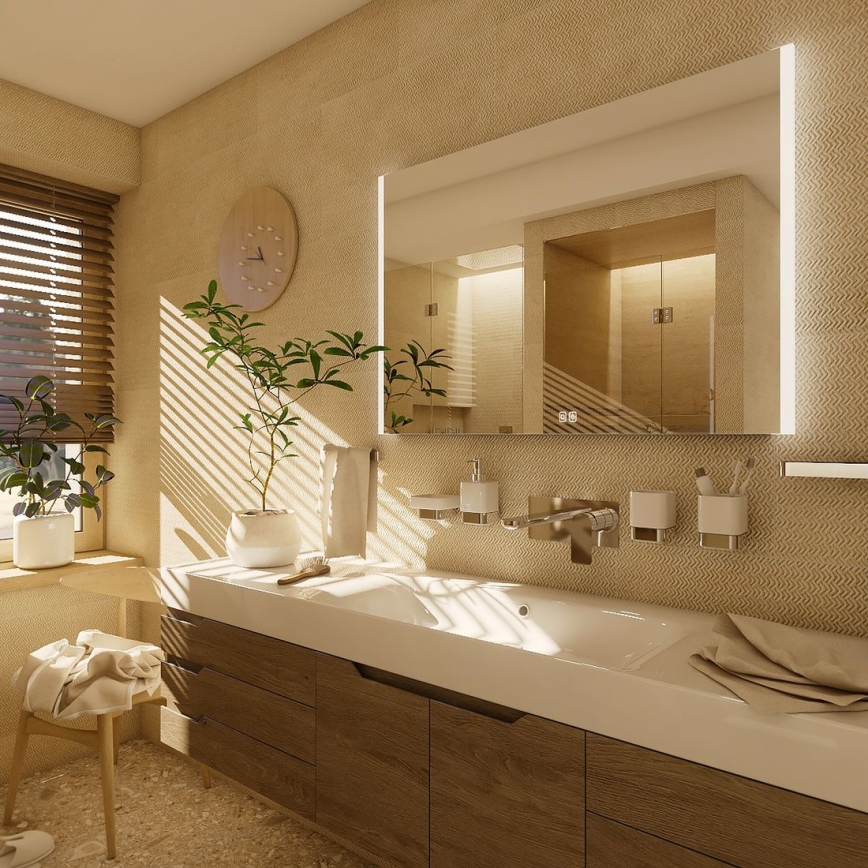 NIMCO ZP 11003VX - Miroir rétro-éclairé à intensité variable salle de bain LED/21W/230V 3000-6500K 70x80 cm IP44