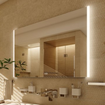 NIMCO ZP 11003VX - Miroir de salle de bains rétroéclairé LED à intensité variable, 21 W, 230 V, 3000–6500 K, 70 × 80 cm, IP44