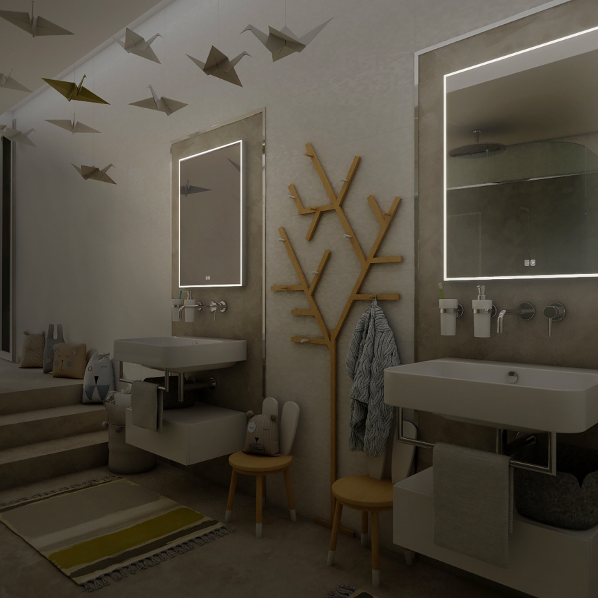 NIMCO ZP 13001VX - Miroir de salle de bains rétroéclairé à intensité variable LED/35W/230V 3000-6500K 70x50 cm IP44