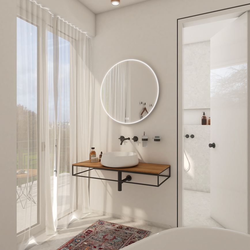 NIMCO ZP 26000RVX - LED-dimbare badkamerspiegel met achtergrondverlichting LED/26W/230V 3000-6500K Ø 60 cm IP44