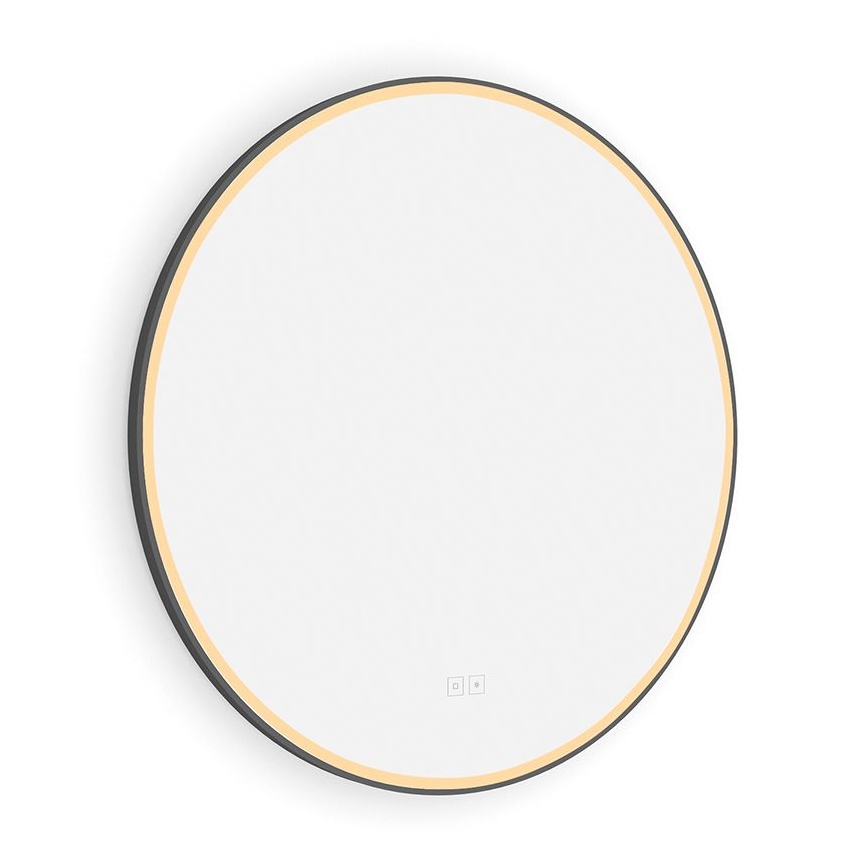 NIMCO ZPC 28001RVX-90 - LED Badkamerspiegel met dimbare verlichting LED/33W/230V 3000-6500K diameter 70 cm mat zwart IP44