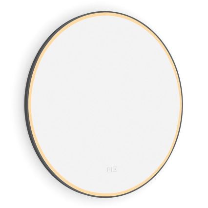 NIMCO ZPC 28001RVX-90 - LED-dimbare achtergrondverlichte badkamerspiegel LED/33W/230V 3000-6500K Ø 70 cm mat zwart IP44