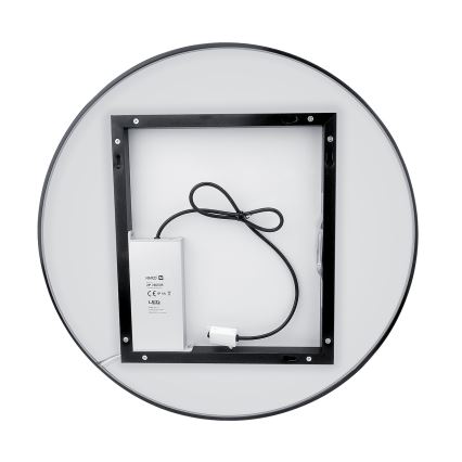 NIMCO ZPC 31000RVX-90 - LED Badkamerspiegel met dimbare verlichting LED/20W/230V 3000-6500K diameter 60 cm mat zwart IP44