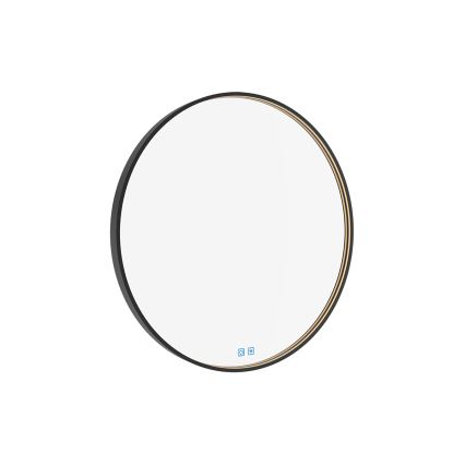 NIMCO ZPC 31001RVX-90 - LED Badkamerspiegel met dimbare verlichting LED/22W/230V 3000-6500K diameter 70 cm mat zwart IP44
