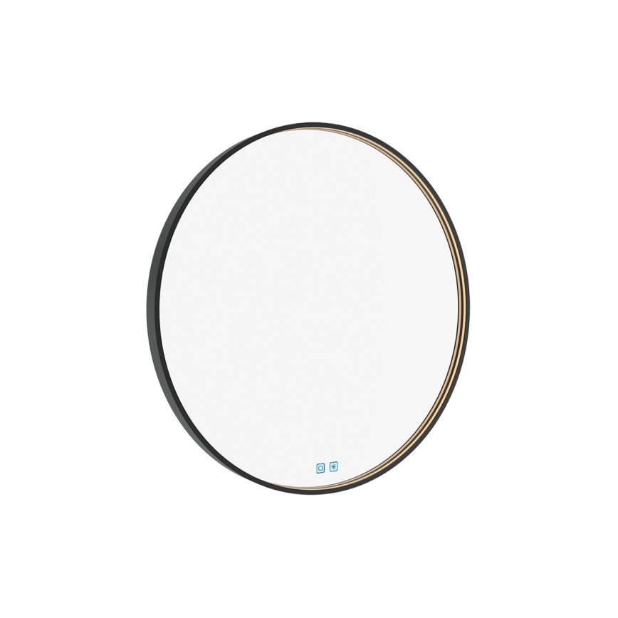 NIMCO ZPC 31001RVX-90 - LED Badkamerspiegel met dimbare verlichting LED/22W/230V 3000-6500K diameter 70 cm mat zwart IP44