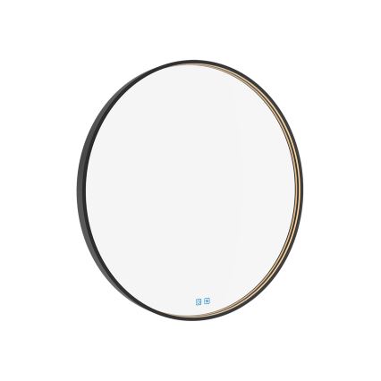 NIMCO ZPC 31002RVX-90 - Miroir rétro-éclairé à intensité variable salle de bain LED/26W/230V 3000-6500K d. 80 cm mat noir IP44