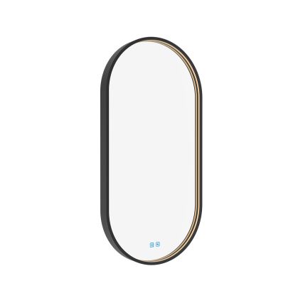 NIMCO ZPC 32002LVX-90 - Miroir LED rétroéclairé dimmable pour salle de bains LED/25W/230V 3000-6500K 80x40 cm noir mat IP44