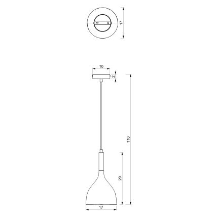 NOAK hanglamp met kabel 1xE27/15W/230V bordeaux