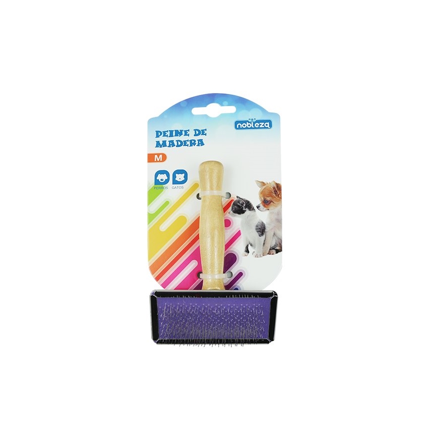 Nobleza - Brosse pour chiens et chats en bois