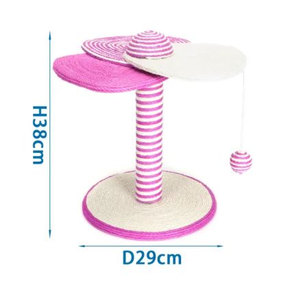 Nobleza - Krabpaal voor katten 38x29 cm roze