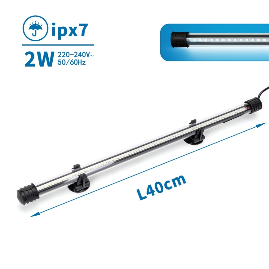 Nobleza - LED Aquariumverlichting LED/2W/230V IPX7 40 cm