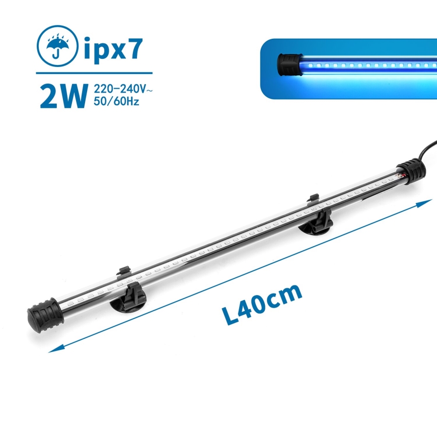 Nobleza - LED Aquariumverlichting LED/2W/230V IPX7 40 cm
