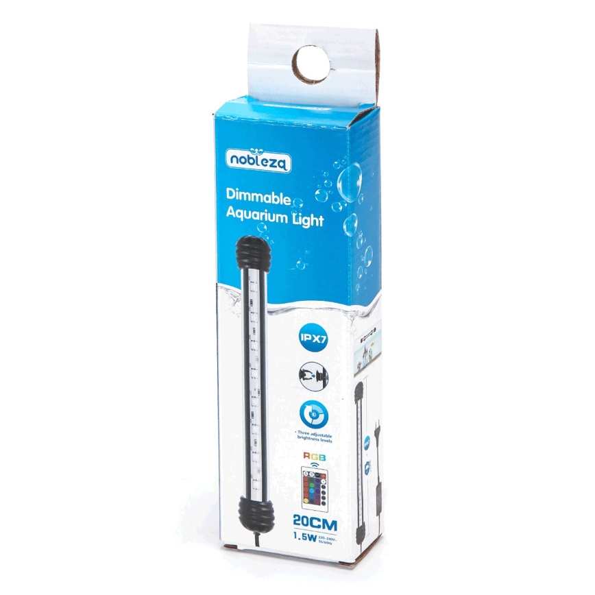 Nobleza - LED RGB Aquariumverlichting LED/1,5W/230V IPX7 + afstandsbediening