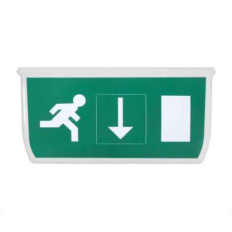 Nooduitgang bordje voor noodverlichting ELLEN CARLA + 2x pictogram