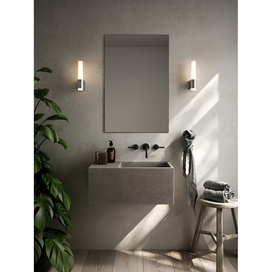 Nordlux - Applique murale de salle de bain à intensité variable HELVA LED/6,8W/230V IP44 CRI 90 chrome brillant