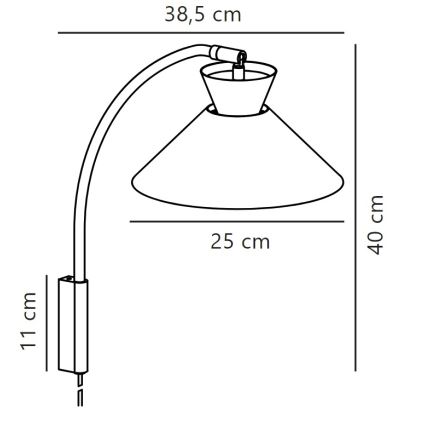 Nordlux - Applique murale DIAL 1xE27/40W/230V blanc