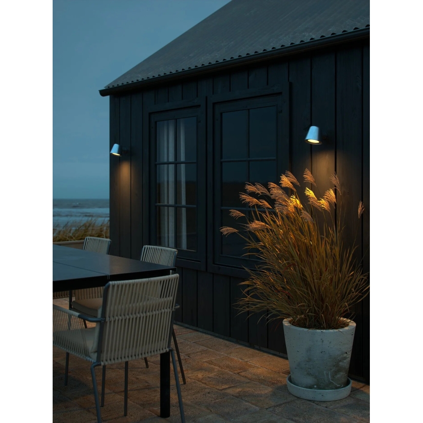Nordlux - Applique murale extérieure ALERIA 1xGU10/35W/230V IP44 argent
