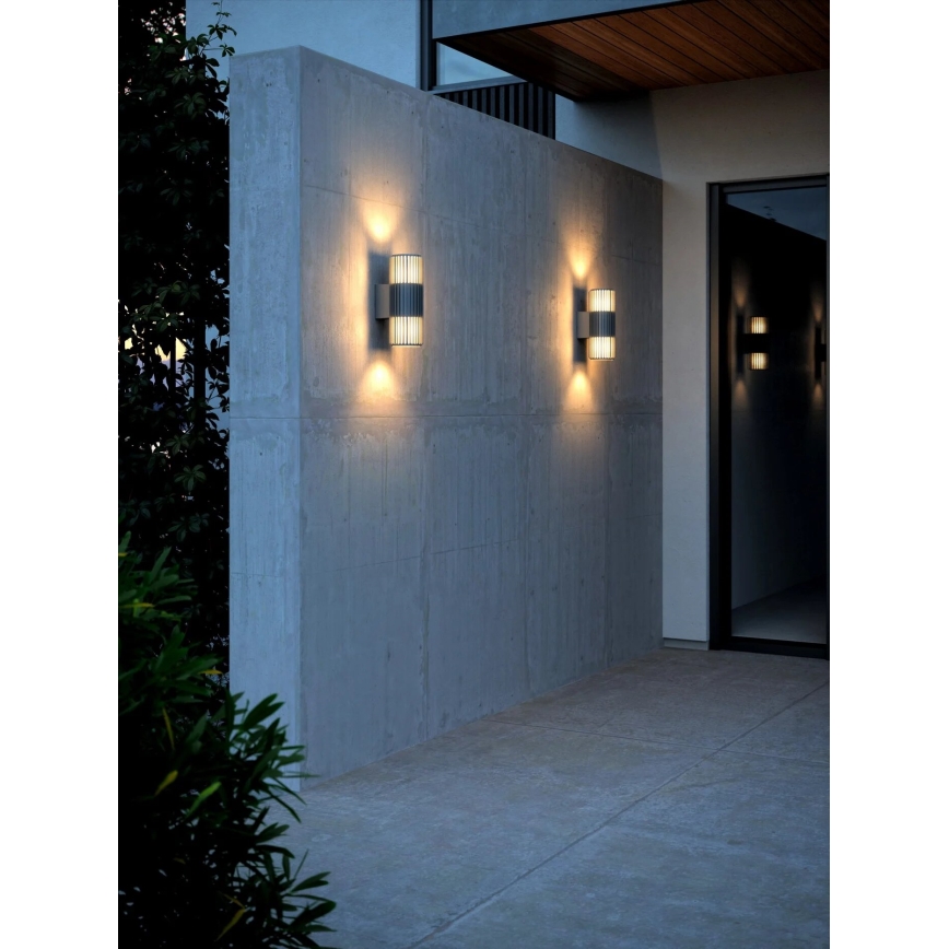 Nordlux - Applique murale extérieure ALUDRA 2xE27/15W/230V IP54 anthracite