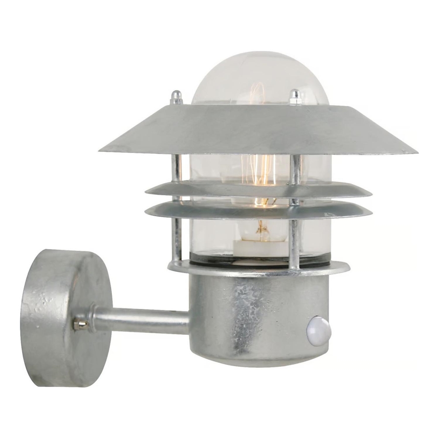 Nordlux - Applique murale extérieure avec détecteur BLOKHUS 1xE27/60W/230V IP54