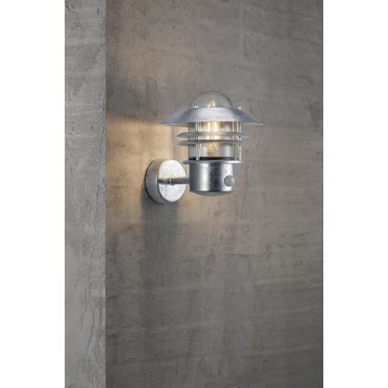 Nordlux - Applique murale extérieure avec détecteur BLOKHUS 1xE27/60W/230V IP54